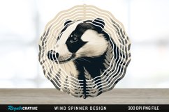 Vintage Badger Wind Spinner Sublimation Design PNG Product Image 1