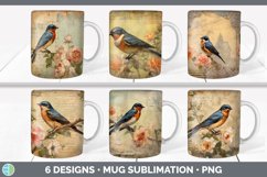 Bundle of six Decoupage Barn Swallows Mug Wrap designs.