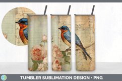 GorgeousDecoupage Barn Swallows Tumbler design.