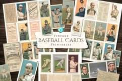 Vintage Baseball Cards Printables Product Image 1