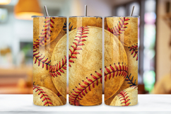 seamless baseball sublimation, vintage leather design, antique stitch texture, red baseball stitches, retro sports wrap, 20oz skinny tumbler, tapered tumbler sublimation, straight tumbler design, classic baseball art, seamless sports texture,