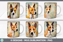 Bundle of six Decoupage Basenjis Mug Wrap designs.