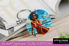Pin Up Girl Keychain - Sarcastic Beach Keychain Sublimation Product Image 1
