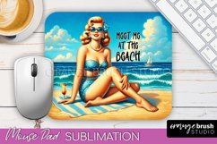 Sarcastic Pin-up Girl Mouse Pad PNG - Beach Sublimation Product Image 1