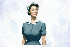 Vintage Beautiful Nurse Sublimation Clipart Product Image 2