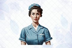 Vintage Beautiful Nurse Sublimation Clipart Product Image 3
