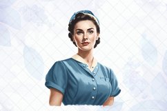 Vintage Beautiful Nurse Sublimation Clipart Product Image 4