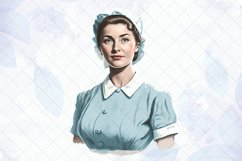Vintage Beautiful Nurse Sublimation Clipart Product Image 6
