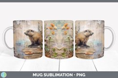 GorgeousDecoupage Beavers Mug Wrap design.