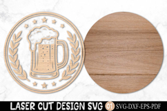 Vintage Beer Sign Laser Cut SVG Design Product Image 2