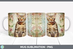 GorgeousDecoupage Bengal Cats Mug Wrap design.