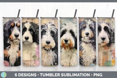Bundle of six Decoupage Bernedoodles Tumbler designs.