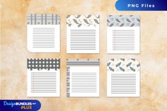 Vintage Bird Feather Seamless Pattern Shaped Journaling Page Product Image 1