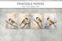 Vintage Winter Bird Junk Journal, digital paper Product Image 2