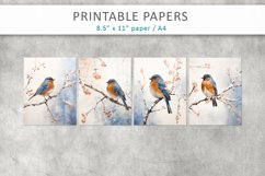 Winter Bird Junk Journal Papers Product Image 2