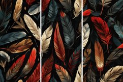 Vintage Birds Feathers Digital Paper Bundle Product Image 2
