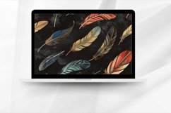 Vintage Birds Feathers Digital Paper Bundle Product Image 3