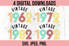 Vintage Birthday SVG 1963 1973 1983 1993 Retro Bundle 30 40 Product Image 2