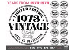 Vintage Birthday SVG 50th svg, 50 svg, Birthday 1970-1979 Product Image 6