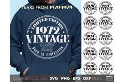 Vintage Birthday SVG 50th svg, 50 svg, Birthday 1970-1979 Product Image 7