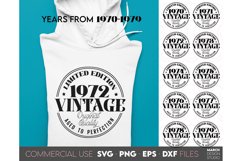 Vintage Birthday SVG 50th svg, 50 svg, Birthday 1970-1979 Product Image 2