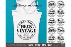 Vintage Birthday SVG 50th svg, 50 svg, Birthday 1970-1979 Product Image 1