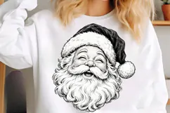 Vintage Black and White Santa Claus PNG Product Image 5