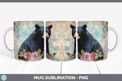 GorgeousDecoupage Black Bears Mug Wrap design.