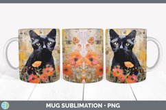 GorgeousDecoupage Black Cats Mug Wrap design.