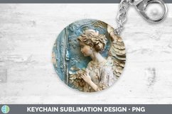 GorgeousVintage Blue Christmas Keychain design.