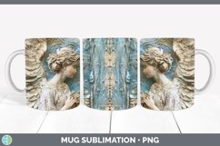 GorgeousVintage Blue Christmas Mug Wrap design.