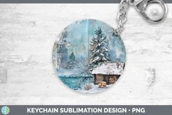 GorgeousVintage Blue Christmas Keychain design.