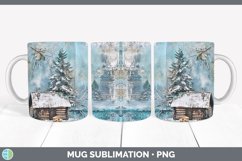 GorgeousVintage Blue Christmas Mug Wrap design.