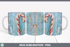 GorgeousVintage Blue Christmas Mug Wrap design.