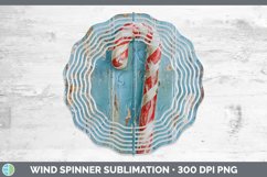 GorgeousVintage Blue Christmas Wind Spinner design.