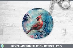 GorgeousVintage Blue Christmas Keychain design.