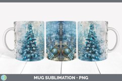 GorgeousVintage Blue Christmas Mug Wrap design.