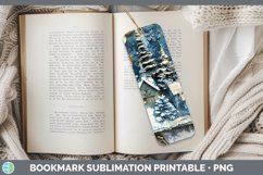 GorgeousVintage Blue Christmas Bookmark design.