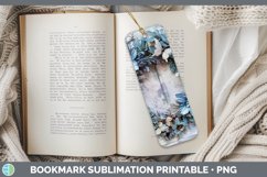GorgeousVintage Blue Christmas Bookmark design.