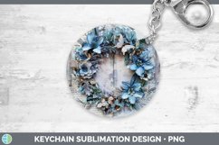 GorgeousVintage Blue Christmas Keychain design.