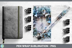 GorgeousVintage Blue Christmas Pen Wrap design.