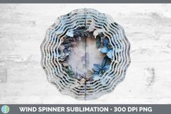 GorgeousVintage Blue Christmas Wind Spinner design.