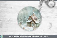 GorgeousVintage Blue Christmas Keychain design.