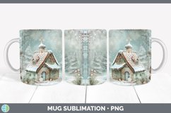 GorgeousVintage Blue Christmas Mug Wrap design.