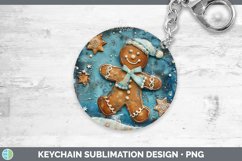 GorgeousVintage Blue Christmas Keychain design.