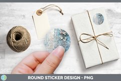 GorgeousVintage Blue Christmas Stickers design.