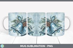 GorgeousVintage Blue Christmas Mug Wrap design.