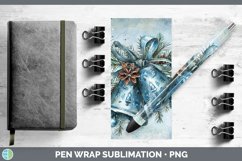 GorgeousVintage Blue Christmas Pen Wrap design.