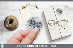 GorgeousVintage Blue Christmas Stickers design.