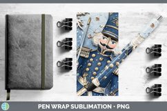 GorgeousVintage Blue Christmas Pen Wrap design.